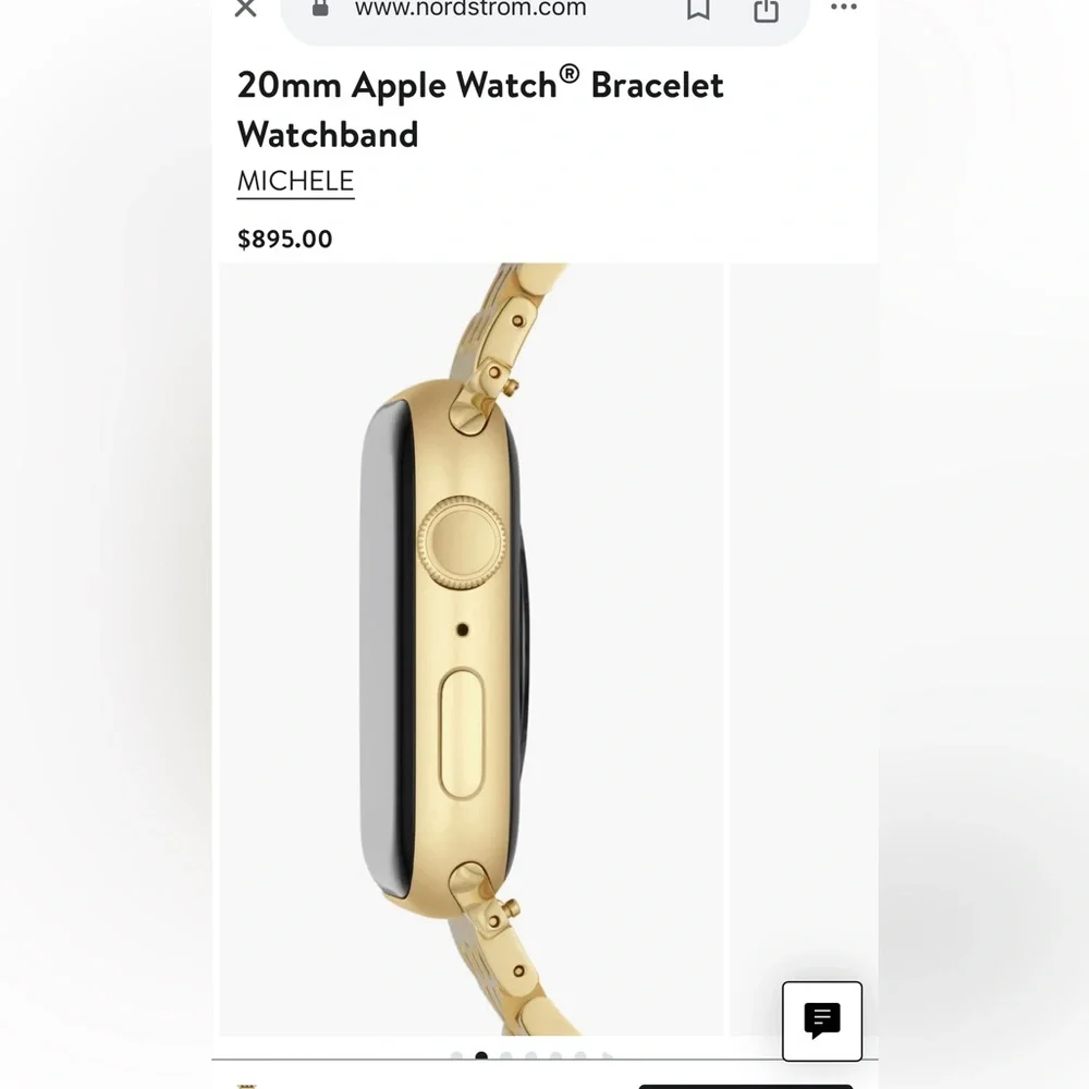Michele 18k Gold Plated Stainless Steel Bracelet for Apple Watch